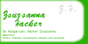 zsuzsanna hacker business card